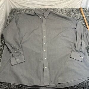 Cutter & Buck Men's black and white checkered Button-Down Shirt size 4xt